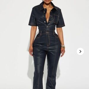 Fashion Nova Denim Jumpsuit